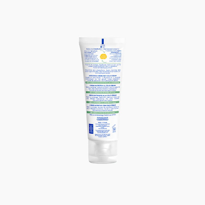 Mustela Crema Facial Nutritiva al Cold Cream 40 ml, Hidratante y Protectora para Piel Seca desde el Nacimiento
