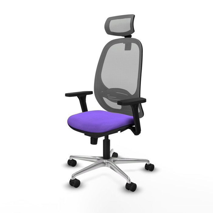 PIQUERAS Y CRESPO Silla de oficina Cilanco con mecanismo Sincro, Lila y Gris