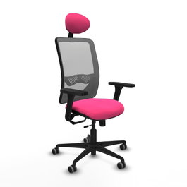 PIQUERAS Y CRESPO Silla de oficina Zulema Rosa y Gris