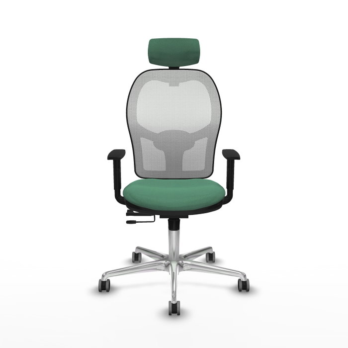 PIQUERAS Y CRESPO Silla de oficina Jorquera Verde esmeralda y Blanco