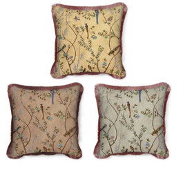 DKD Home Decor Cojín Poliéster 45x45x10 cm con Diseño de Hojas Surtido de 3