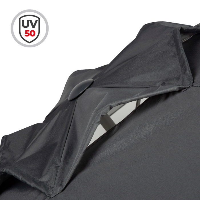 Aktive Sombrilla de jardín hexagonal antracita reclinable UV50