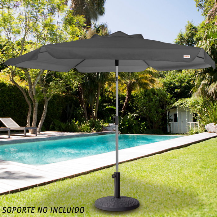 Aktive Sombrilla de jardín hexagonal antracita reclinable UV50