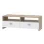 FINLANDEK Mueble TV HELPPO contemporáneo blanco mate con efecto roble - An. 95 cm