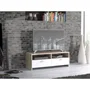 FINLANDEK Mueble TV HELPPO contemporáneo blanco mate con efecto roble - An. 95 cm