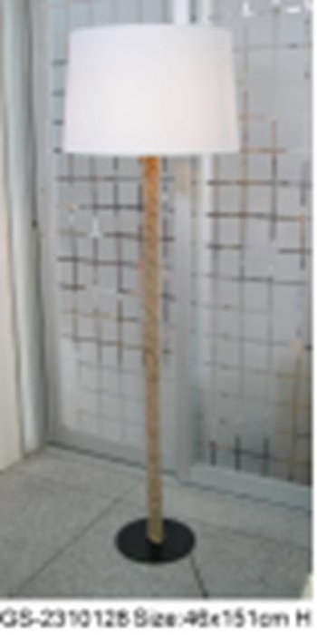 DKD Home Decor Lámpara de Pie de Metal y Cuerda 42x42x151 cm