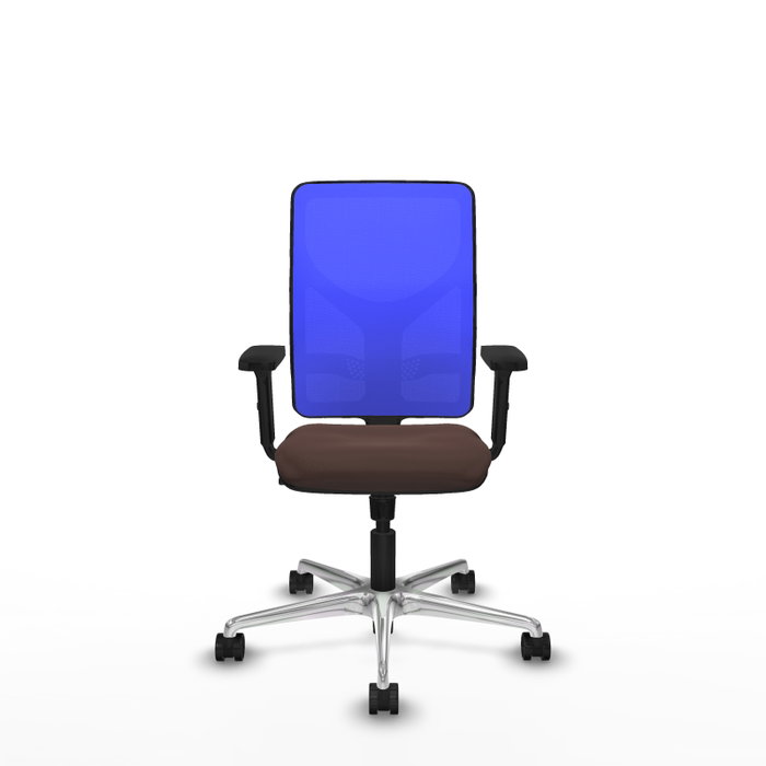 PIQUERAS Y CRESPO Silla de oficina Motilla con mecanismo Sincro, Azul y Marrón oscuro PIQUERAS Y CRESPO Silla de oficina Motilla con mecanismo Sincro, Azul y Marrón oscuro