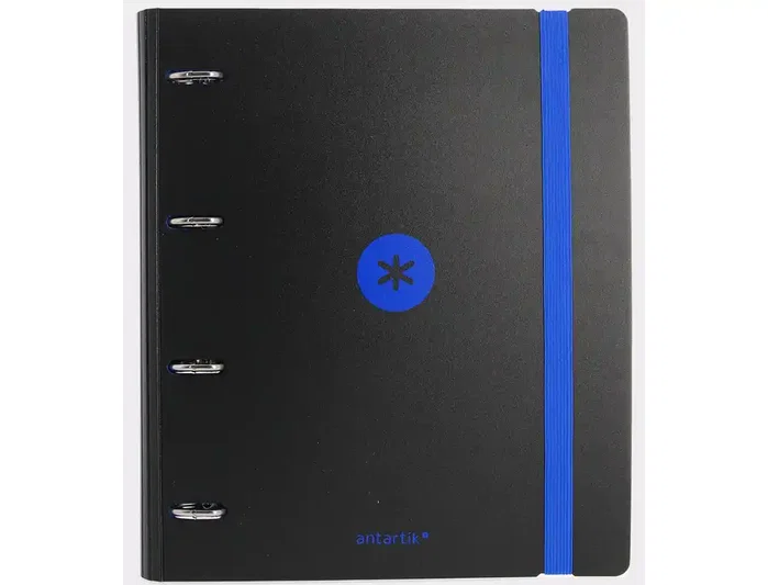 Antartik Carpeta de 4 anillas de 35 mm A4 Foam bicolor negro/azul