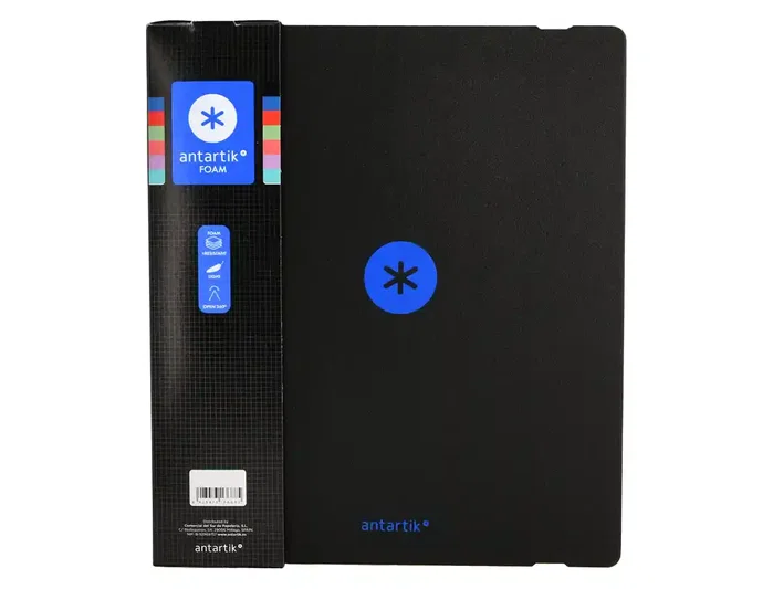 Antartik Carpeta de 4 anillas de 35 mm A4 Foam bicolor negro/azul