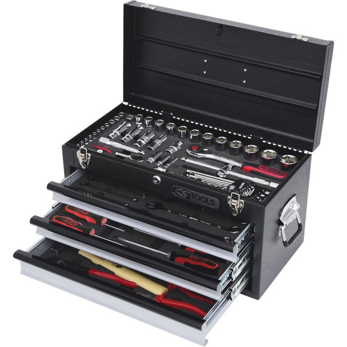 KS Tools CHROMEplus Juego de herramientas universal 1/4 + 1/2, 99 piezas KS Tools CHROMEplus Juego de herramientas universal 1/4 + 1/2, 99 piezas