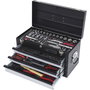 KS Tools CHROMEplus Juego de herramientas universal 1/4 + 1/2, 99 piezas