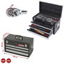 KS Tools CHROMEplus Juego de herramientas universal 1/4 + 1/2, 99 piezas