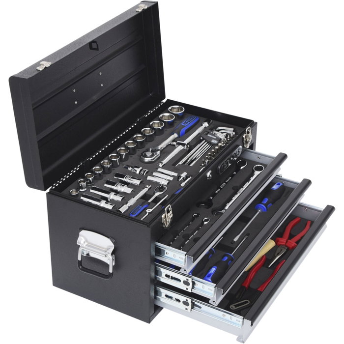KS Tools CHROMEplus Juego de herramientas universal 1/4 + 1/2, 99 piezas KS Tools CHROMEplus Juego de herramientas universal 1/4 + 1/2, 99 piezas