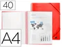 Liderpapel Carpeta Escaparate con Espiral 40 Fundas Polipropileno DIN A4 Rojo