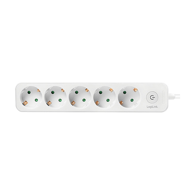 LogiLink Regleta de 5 tomas con cable de 5m e interruptor