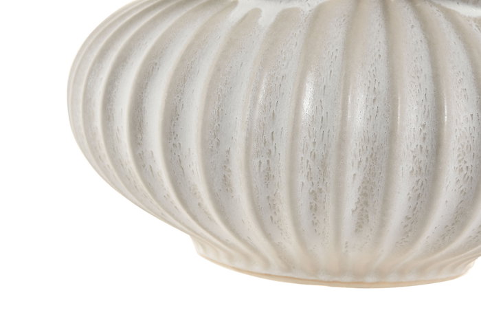 DKD Home Decor Jarrón de Cerámica Crema 18x18x23 cm