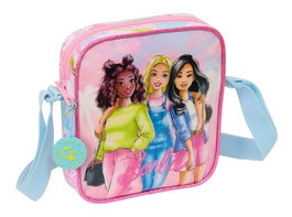 Bolso Bandolera Barbie Painterly Rosa Azul cielo 16 x 18 x 4 cm