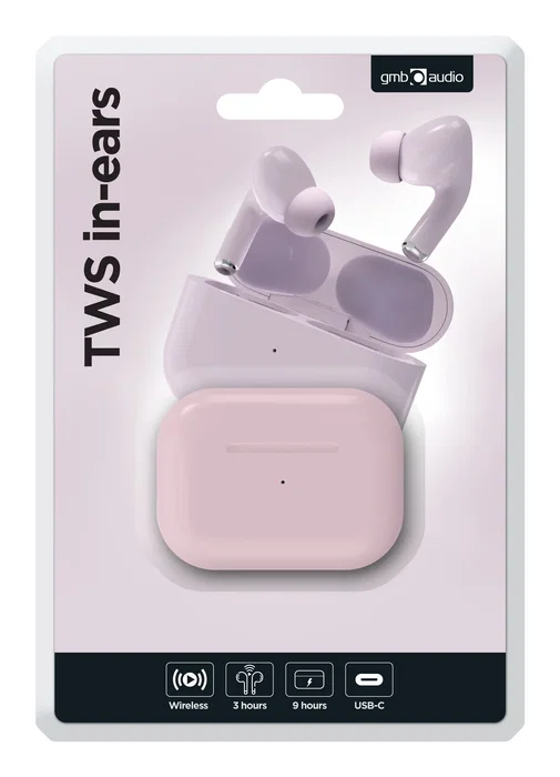 Gembird GMB Audio TWS-03-P Auriculares TWS Rosa