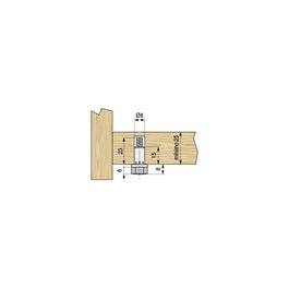 HERRAJES ALK Pie Nivelador Regulable M6X24 Negro con Tuerca y Tapon