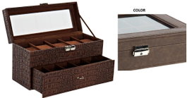 DKD Home Decor Joyero Croco Marrón