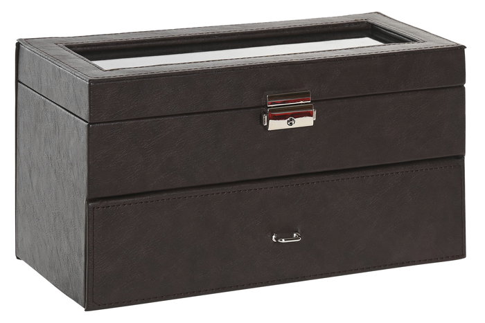 DKD Home Decor Joyero Tradicional Marron Croco 27.5 x 11 x 15 cm DKD Home Decor Joyero Tradicional Marron Croco 27.5 x 11 x 15 cm