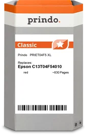 Prindo Cartucho de tinta Rojo PRIET04F5 Classic XL