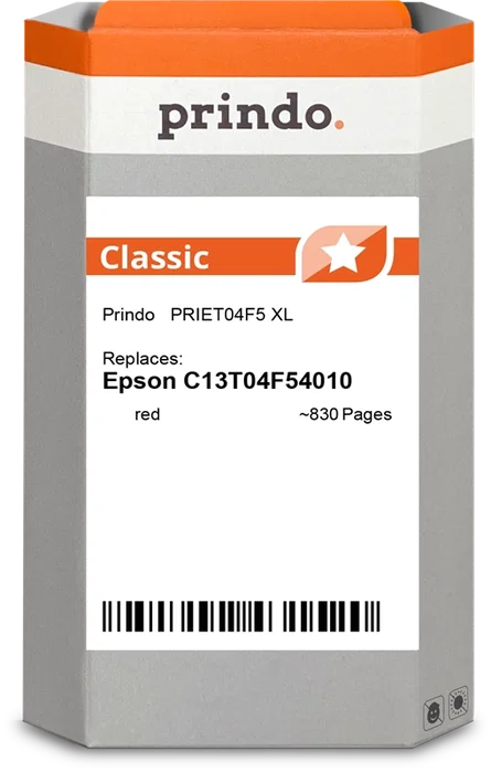 Prindo Cartucho de tinta Rojo PRIET04F5 Classic XL Prindo Cartucho de tinta Rojo PRIET04F5 Classic XL