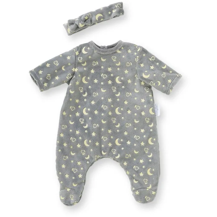 Corolle Pijama Suave de 30 cm para Bebé, Fosforescente y Brilla en la Oscuridad - COR1740742390243