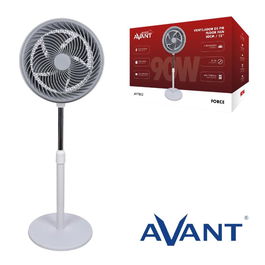 Avant Ventilador de Pie Force 90W, 12 Pulgadas (30 cm) con Base Redonda