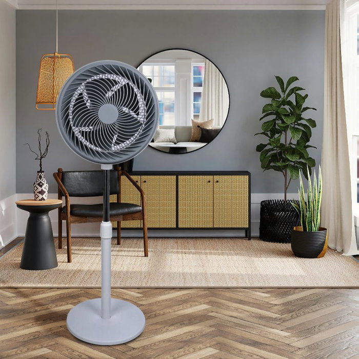 Avant Ventilador de Pie Force 90W, 12 Pulgadas (30 cm) con Base Redonda