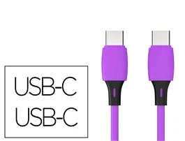Q-connect Cable USB-C a USB-C PVC 2m Morado