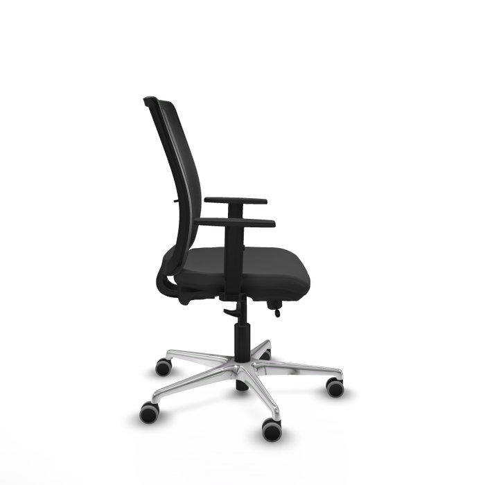 PIQUERAS Y CRESPO Silla de oficina Haches con mecanismo Sincro/Traslack, Gris oscuro y Negro