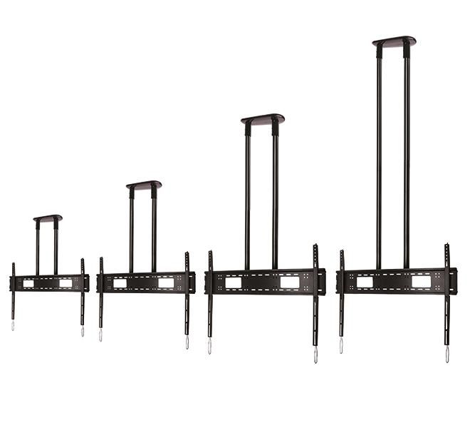 B-Tech BT8448 Soporte Techo Pantallas Grandes 65" - 120", 1.5m, Negro, Hasta 130 kg