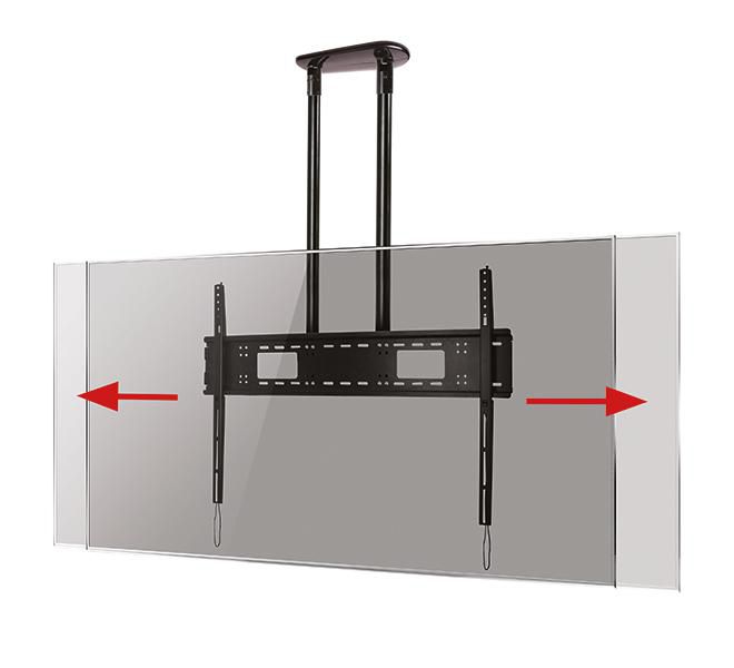 B-Tech BT8448 Soporte Techo Pantallas Grandes 65" - 120", 1.5m, Negro, Hasta 130 kg