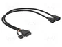 DeLOCK Cable USB 0,45 m con USB 3.0 pin y 2 x USB 3.0 A hembra