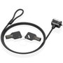 AISENS Cable de seguridad ASLK-D40K04-BK con cerradura de llave, 1,5 m, Negro