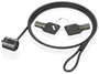 AISENS Cable de seguridad ASLK-D40K04-BK con cerradura de llave, 1,5 m, Negro
