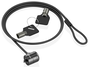 AISENS Cable de seguridad ASLK-D40K04-BK con cerradura de llave, 1,5 m, Negro
