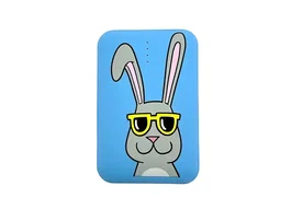 Wondee Batería Externa 10.000 mAh Conejo Gafas Sol Diseño Alegre y Estilo