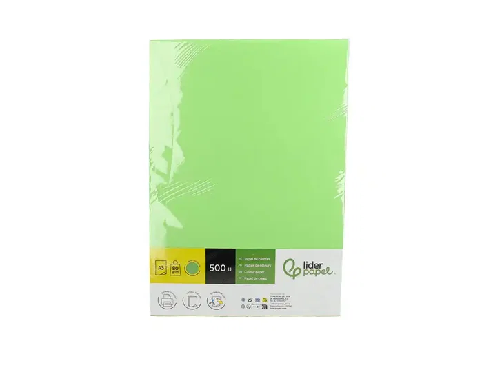 Liderpapel Papel de color Verde DIN A3 80 g/m² (500 hojas)