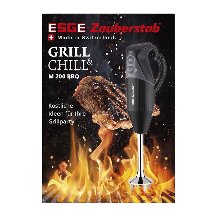 UNOLD ESGE-Zauberstab M 200 BBQ Batidora de Inmersión 200W Negro Cromo