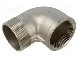 GEBO Codo de 90° Macho-Hembra G 2 Herramienta de Acero Inoxidable