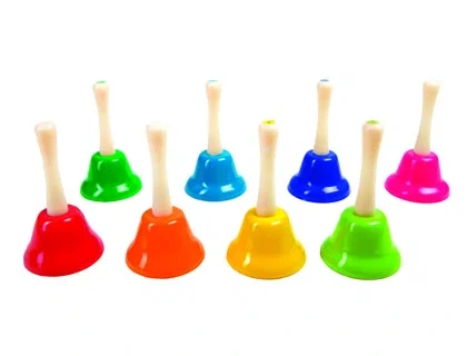Amaya Campanita de Mano Pequeña Escala Diatónica - Set de 8 Unidades Colores Surtidos Amaya Campanita de Mano Pequeña Escala Diatónica - Set de 8 Unidades Colores Surtidos