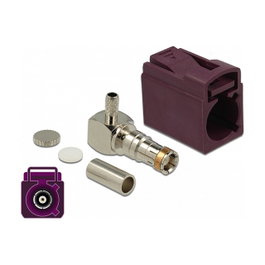 DeLOCK 89716 Conector coaxial FAKRA D Macho 90°