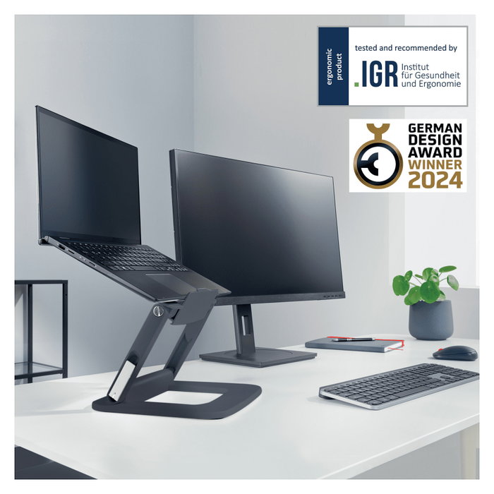 LEITZ Ergo Laptopstnder gris oscuro