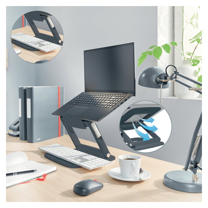 LEITZ Ergo Laptopstnder gris oscuro