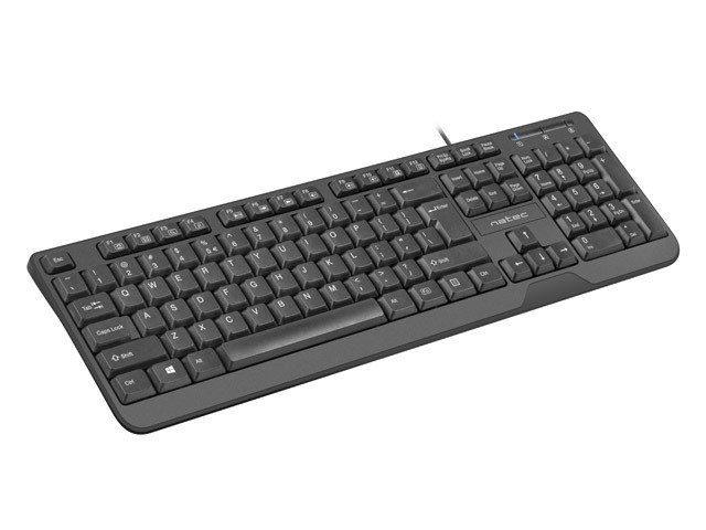 Natec Teclado Trout Slim con cable 100% full-size negro diseño fino layout polaco Natec Teclado Trout Slim con cable 100% full-size negro diseño fino layout polaco