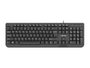 Natec Teclado Trout Slim con cable 100% full-size negro diseño fino layout polaco