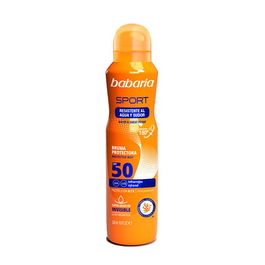 Babaria Bruma Protección Solar Sport SPF50 200 ml Resistente al Agua No Pica en los Ojos