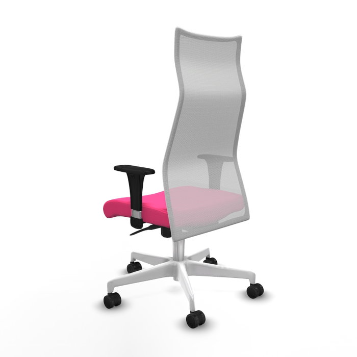 PIQUERAS Y CRESPO Sillón Albacete Rosa y Blanco con Mecanismo Sincro